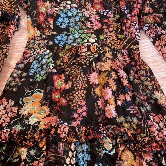 NWT Ted Baker Hendria Floral Mini Dress with Ruffle Details sz 0 - Picture 10 of 16